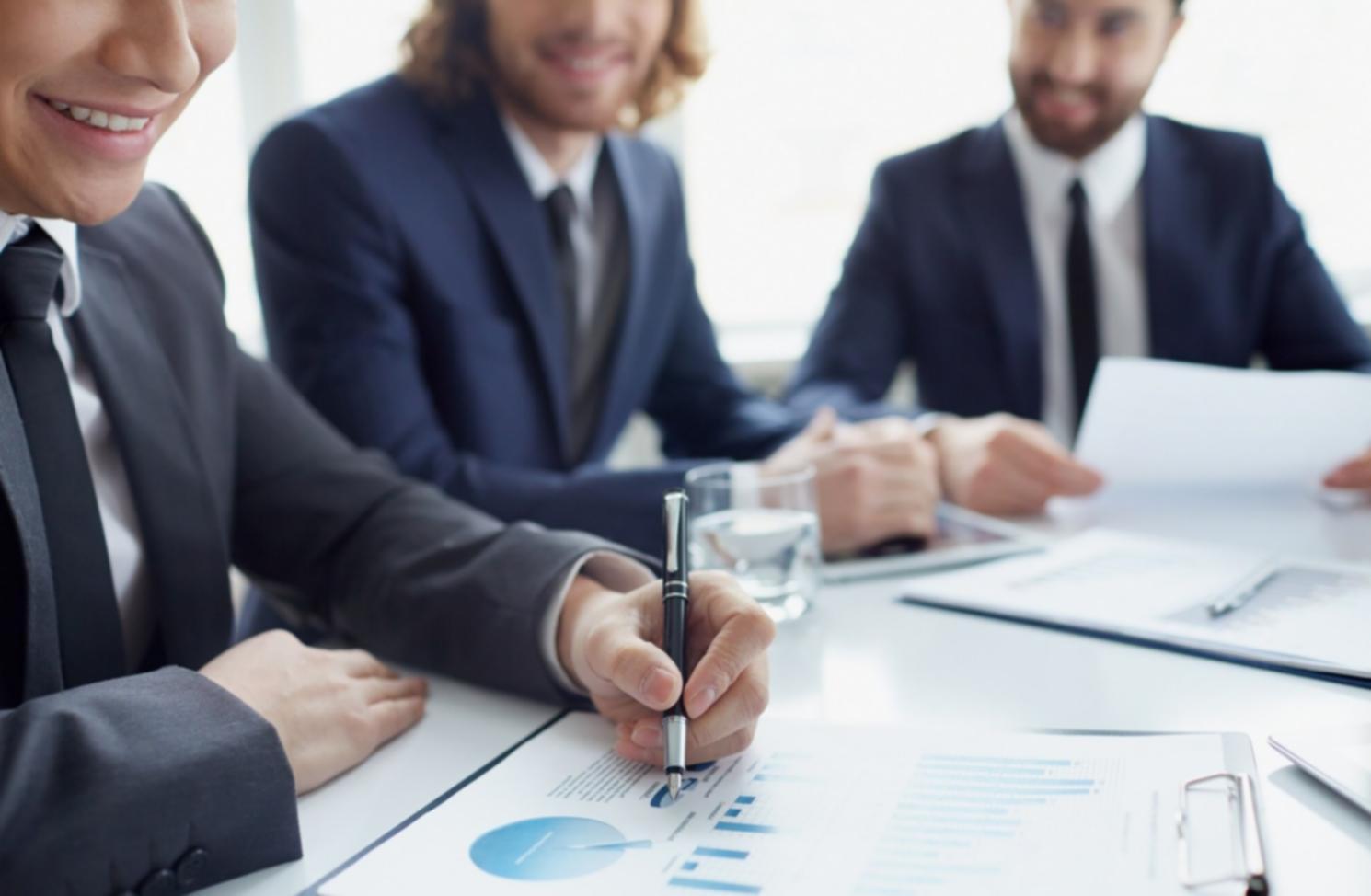 Financial planning and strategy meeting